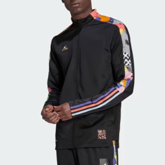 ADIDAS X KRIS ANDREW SMALL TIRO PRIDE TRACK JACKET RECYCLED MATERIALS sz M - Picture 2 of 9